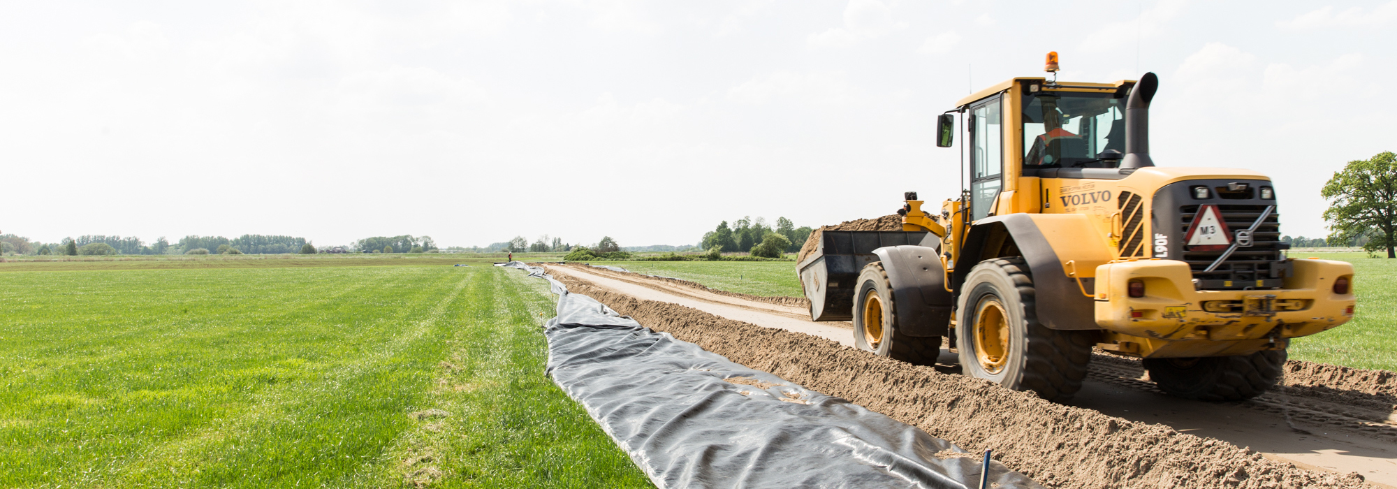 Project aanleg bouwweg voor bouw hoogspanningsverbinding