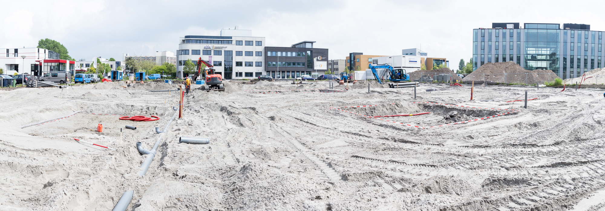 Project PVC riolering onder nieuwe parkeerterreinen