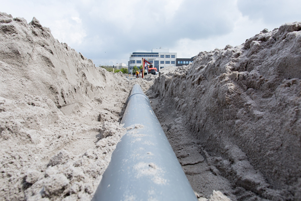 Project PVC riolering onder nieuwe parkeerterreinen