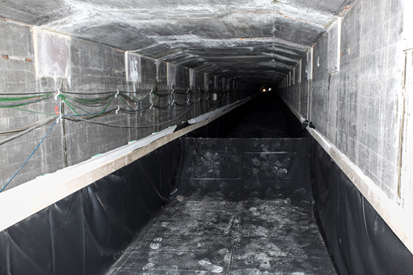 Project Renovatie Maastunnel Rotterdam bezinkstraat van folie
