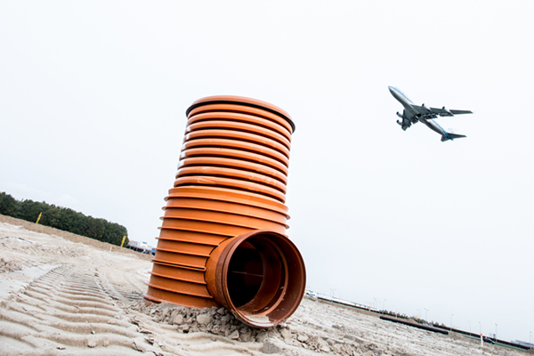 Chemisch bestendige Pipelife PP riolering voor nieuw bedrijventerrein Schiphol Trade Park