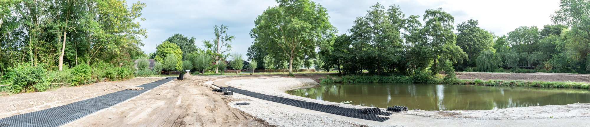 Joosten GS PRO halfverhardingsplaat in Hofstedepark Koudekerk aan de Rijn