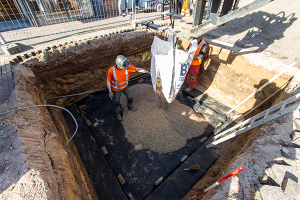 GreenBlue Urban RootSpace boombunkers in centrum Ede