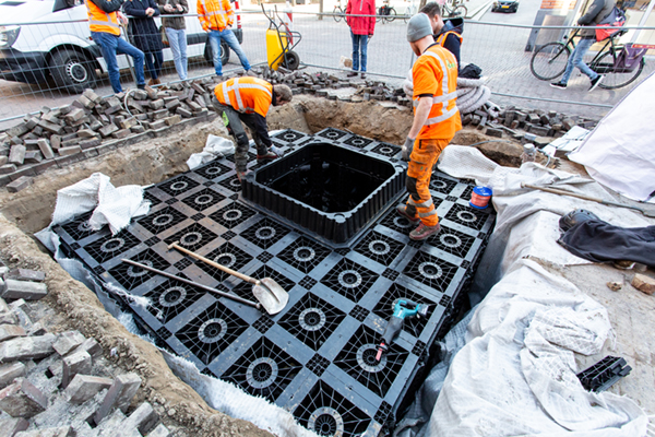 GreenBlue Urban RootSpace boombunkers in centrum Ede