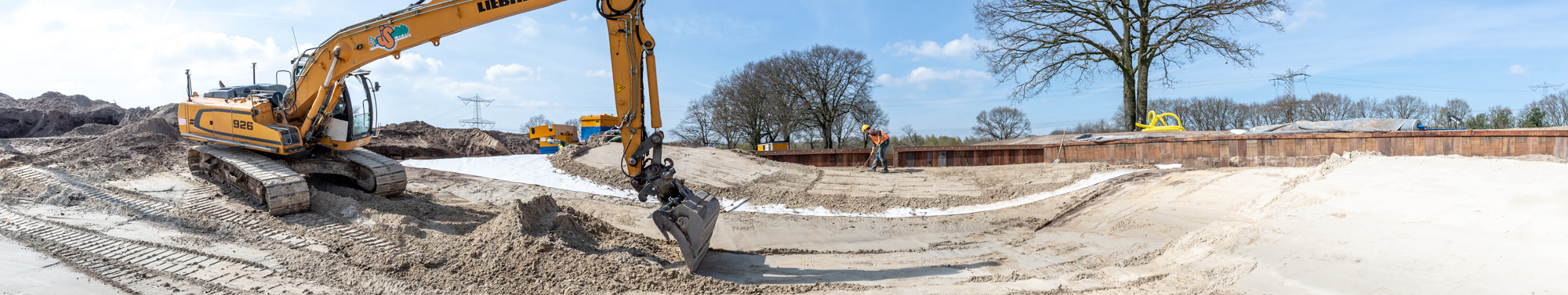 Bentonietmatten maken vijver waterdicht op unieke golflocatie