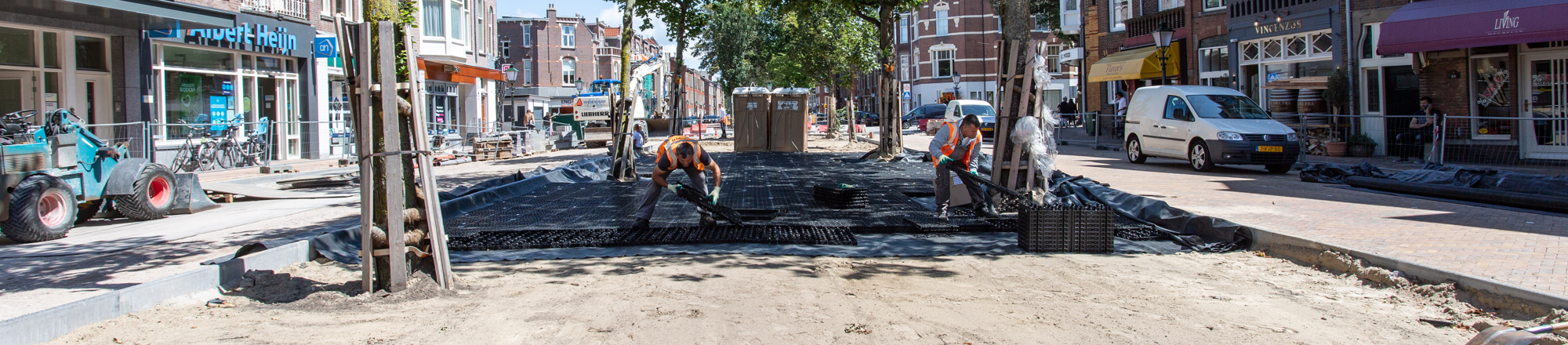 AquaMulti Airbox beschermt bestrating tegen wortelopdruk in Den Haag Statenkwartier