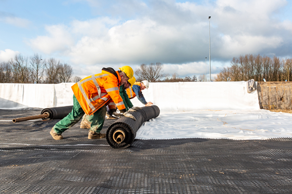 TenCate paalmatrassysteem met Miragrid GX en Geolon PET