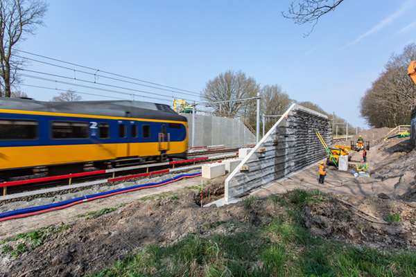 Beton+ systeem voor spoorviaduct witte paarden steenwijkerland