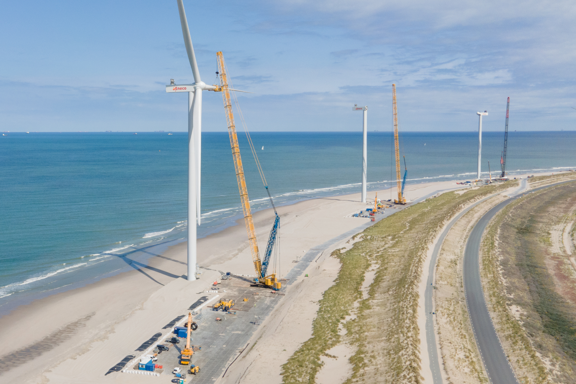 Kraanopstelplaatsen Windpark Maasvlakte 2 gebouwd met TenCate Geotubes