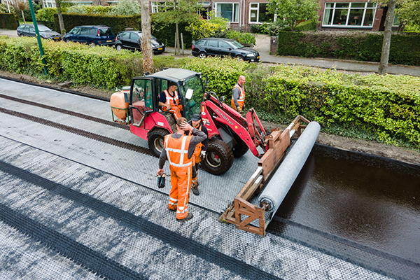 Tensar AX5-GN asfaltwapening in Wassenaar